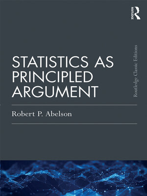 cover image of Statistics as Principled Argument